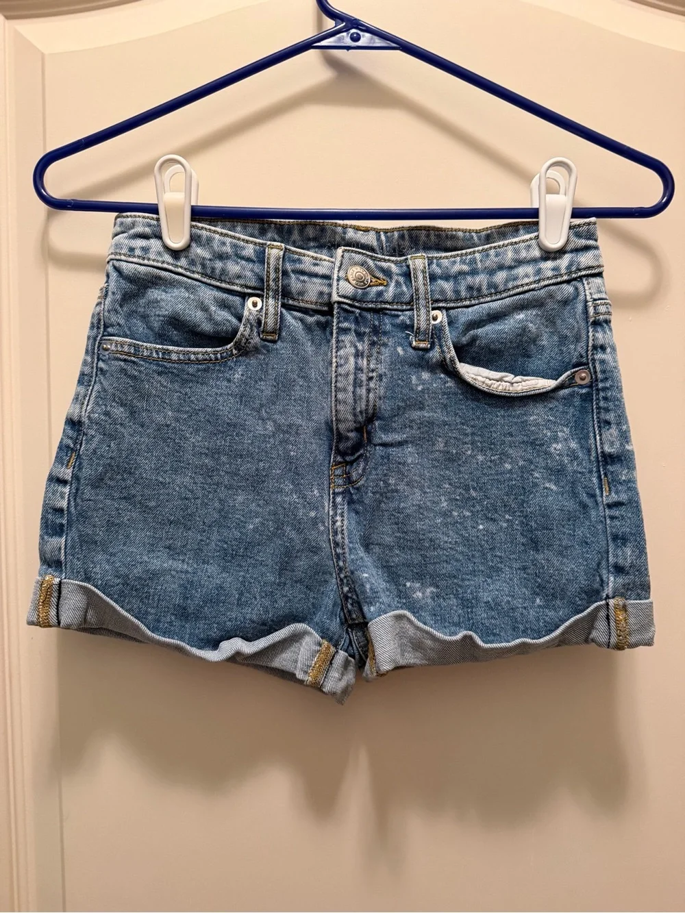 wild fable Washed Blue High-Rise Denim Shorts